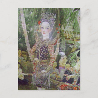 Klassiskt thailändskt antika utskrifter av stil po vykort