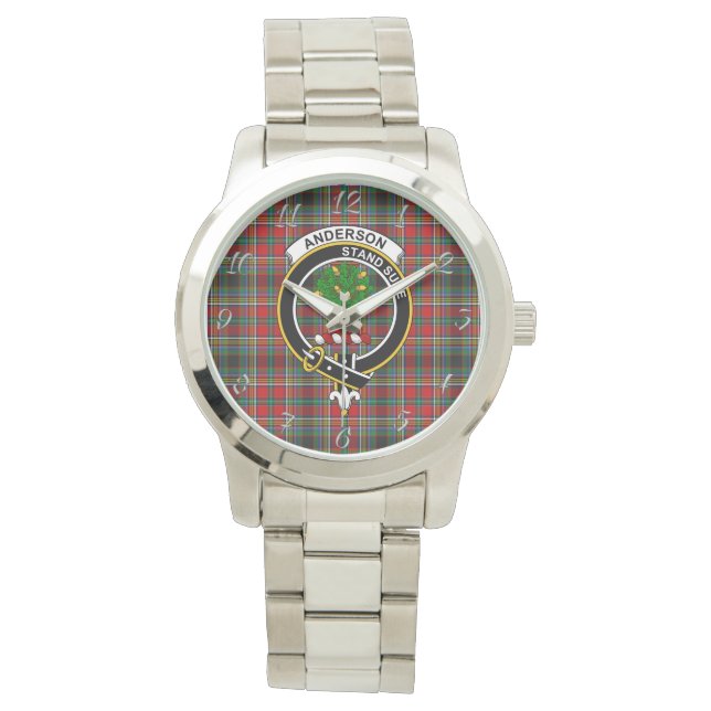 Klassiskt Tidlös Clan Anderson Of Arbrake Tartan P Armbandsur (Framsida)