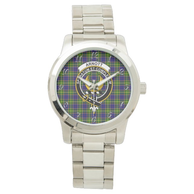 Klassiskt Tidlös Clan Arnott Tartan Plaid Present  Armbandsur (Framsida)