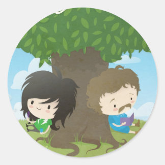 Klassiskt Times-dekal Runt Klistermärke