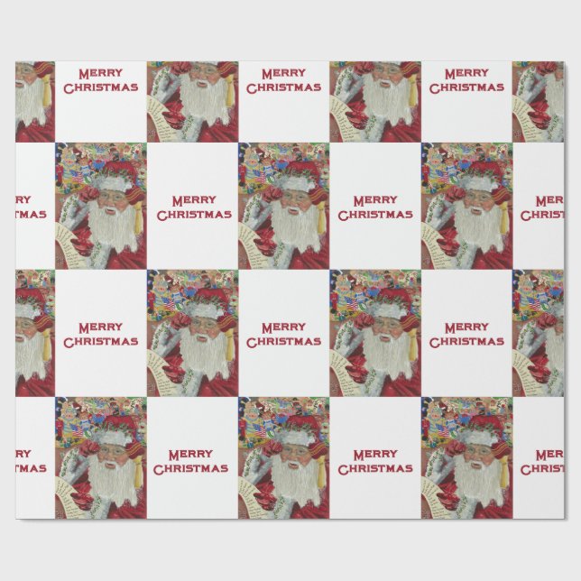 Klassiskt tomte - kolla det två gånger i Helgdag W Presentpapper (Platt)