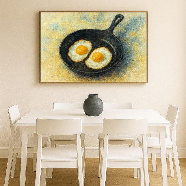 Klassiskt torkat ägg, vattenfärgsbild poster (Skapare uppladdad)