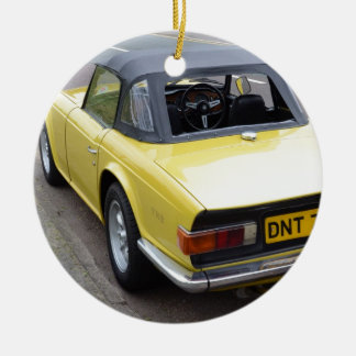 Klassiskt TR6 Triumph Sportscar Julgransprydnad Keramik