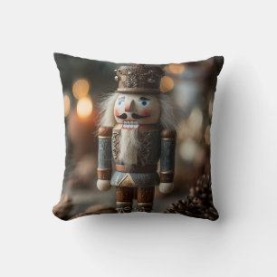Klassiskt trä Nutcracker Jul Figurine Kudde