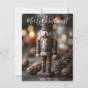 Klassiskt trä Nutcracker Jul Figurine Vykort