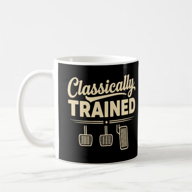 Klassiskt Tränade Manuella Bilpedaler Förar Kaffemugg (Vänster)