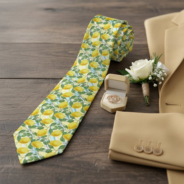 Klassiskt tropiskt sommarlimo fruktkonst mönster slips (Skapare uppladdad)
