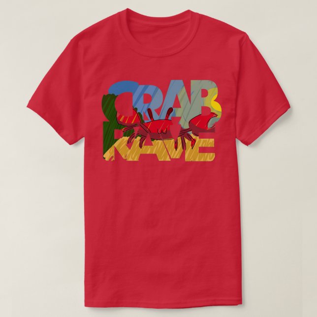 Klassiskt TShirt av Crab Rave-etikett T Shirt (Design framsida)