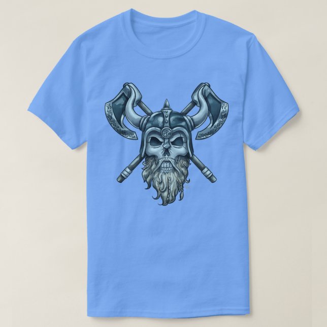 Klassiskt TShirt för Warrior Skull T Shirt (Design framsida)