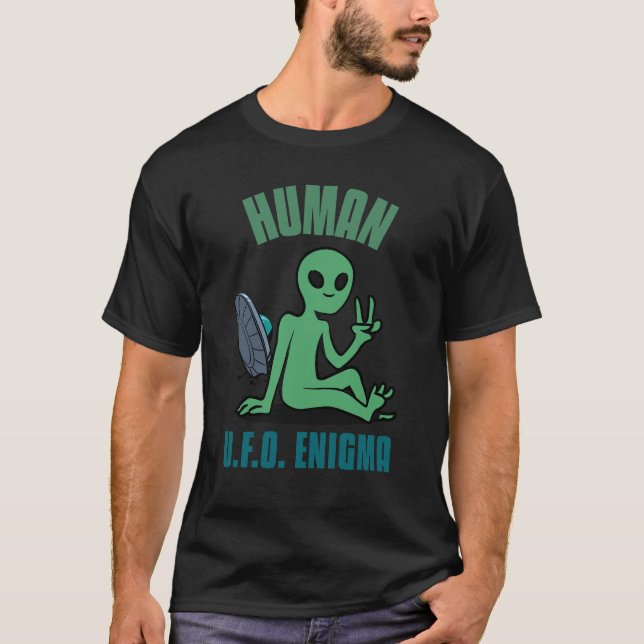 Klassiskt UFO-pussel T Shirt (Framsida)