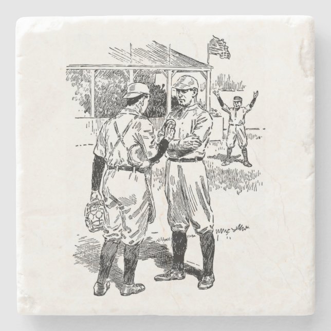 Klassiskt Underlägg av baseball Stone (Framsidan)