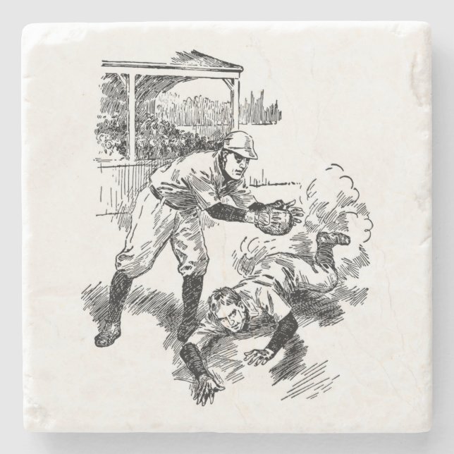 Klassiskt Underlägg av baseball Stone (Framsidan)