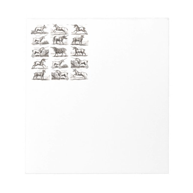 Klassiskt Unicorn Antique Mythical Magic Creature Anteckningsblock (Framsida)