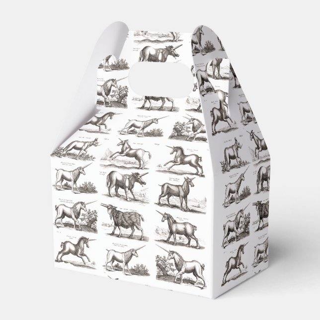 Klassiskt Unicorn Antique Mythical Magic Creature Presentaskar (Framsidan Sidan)