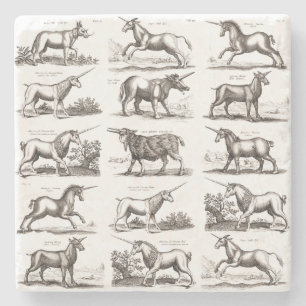 Klassiskt Unicorn Antique Mythical Magic Creature Stenunderlägg