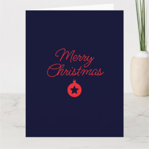 Klassiskt unikt God jul Black Sten Blue-märke Kort