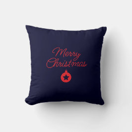 Klassiskt unikt God jul Black Sten Blue-märke Kudde