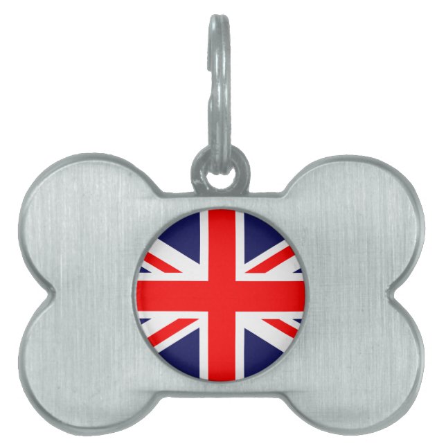 Klassiskt Union Jack ID-bricka Husdjur (Framsidan)