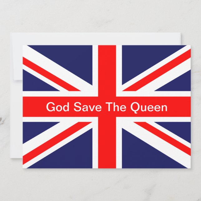 Klassiskt Union Jack Inbjudningar (Framsida)