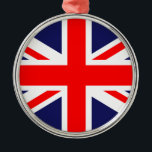 Klassiskt Union Jack Julgransprydnad Metall<br><div class="desc">Unionens Flagga,  eller Union Jack,  är Förenade kungarikets nationella flagga. Det är så kallat eftersom det förenar kor från de tre land som förenats under en statskupp - Förenade kungarikets och Wales,  Skottlands och Irlands kungar (även om endast Nordirland har varit en del av Förenade kungariket sedan 1921).</div>