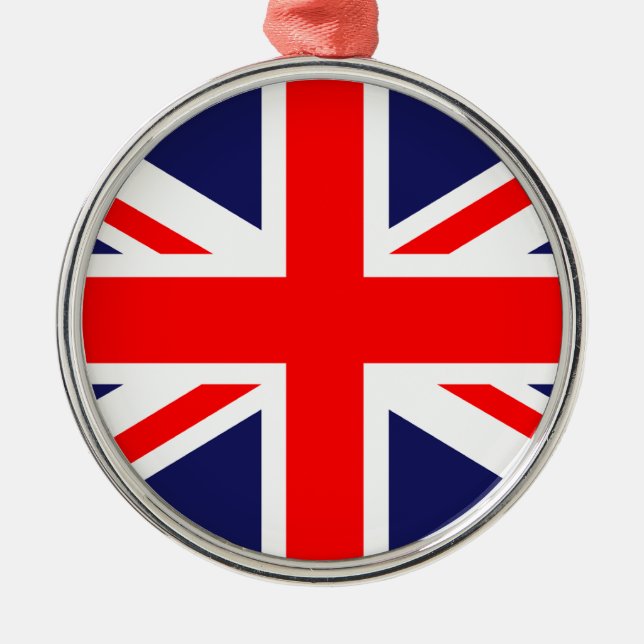 Klassiskt Union Jack Julgransprydnad Metall (Framsidan)