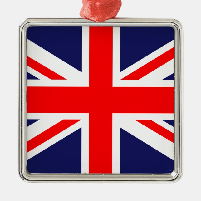 Klassiskt Union Jack Julgransprydnad Metall (Framsidan)