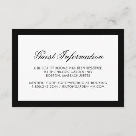 Klassiskt uppehållskort i Svarta Gräns Bröllop Tilläggskort