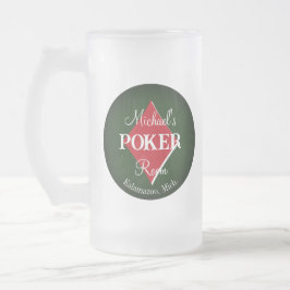 Klassiskt uppspelningskort Poker Room Diamond Frostat Ölglas