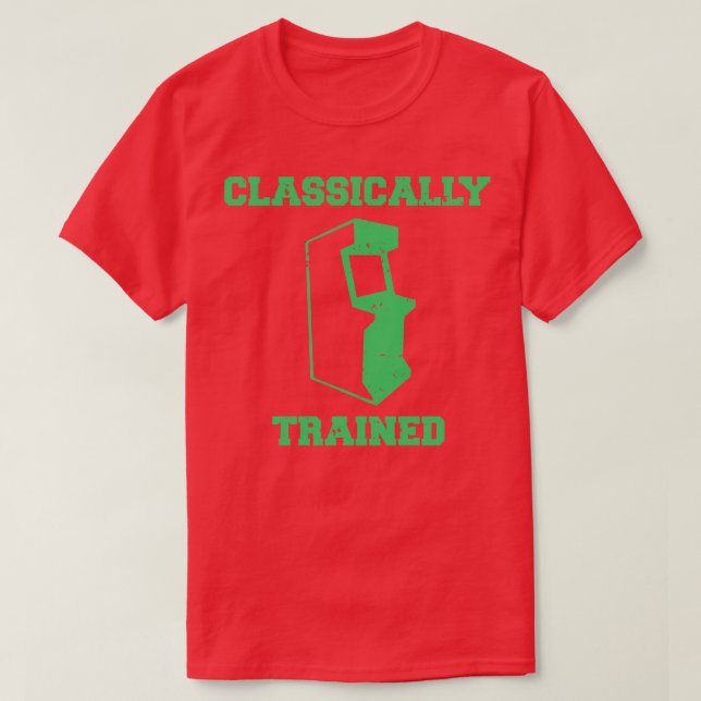 Klassiskt utbildad Arcade-spelare T Shirt (Design framsida)