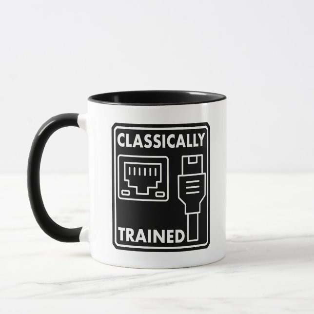 Klassiskt utbildad Ethernet Retro Tech Mugg (Vänster)