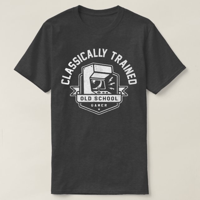 Klassiskt utbildad spelerRetro Old school 80s båge T Shirt (Design framsida)