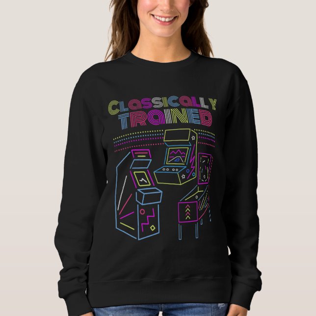 Klassiskt utbildad spelerRetro Old school Arcade T Shirt (Framsida)