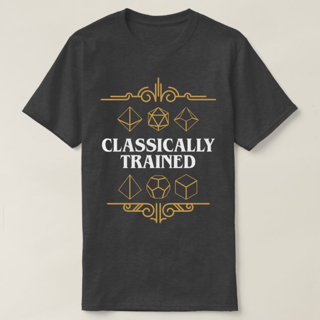 Klassiskt utbildad uppsättning av polyhedraldäck t shirt (Design framsida)