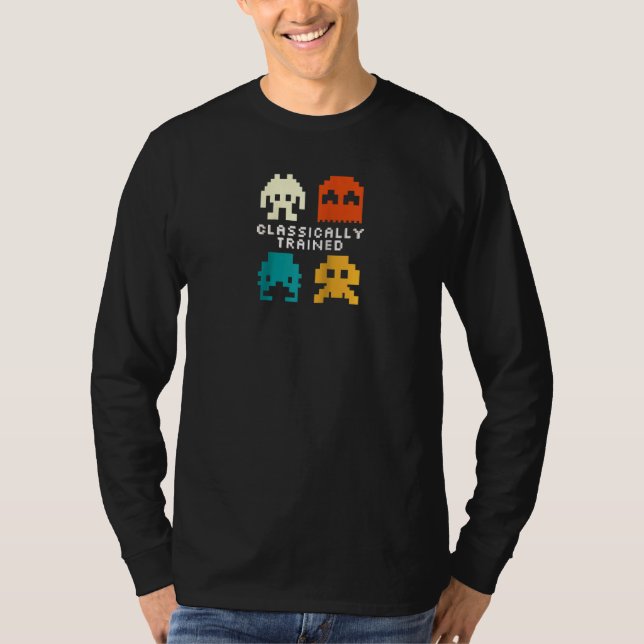 Klassiskt utbildad - Vintage Retro Gaming Raglan T Shirt (Framsida)