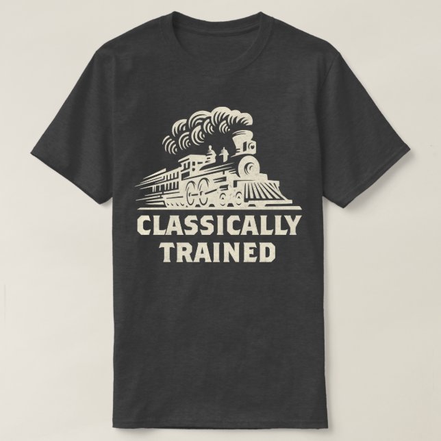 Klassiskt utbildad Vintage Tåg T Shirt (Design framsida)