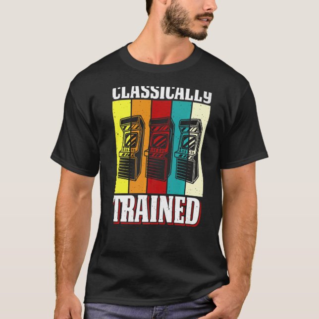 Klassiskt utbildat Retro 80-talarspel i Arcade T Shirt (Framsida)