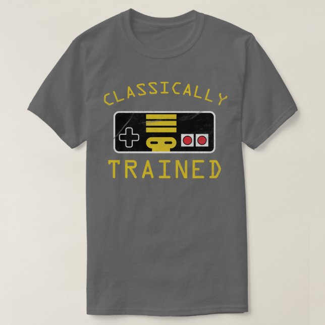 Klassiskt utbildat videospel t shirt (Design framsida)