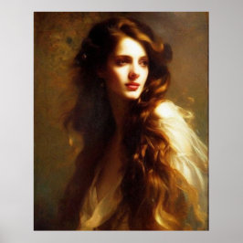 Klassiskt utseende Vackert kvinnligt Perfekt 2 Pos Poster