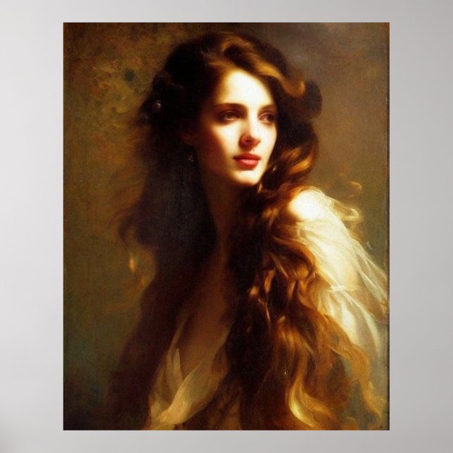 Klassiskt utseende Vackert kvinnligt Perfekt 2 Pos Poster (Framsidan)