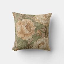 Klassiskt, vackert blommönster, Sage Gold Bloom