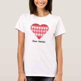 Klassiskt Valentine Red and Rosa Big Heart T Shirt