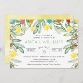 Klassiskt Vår Garden Greenery Baby Shower Inbjudningar