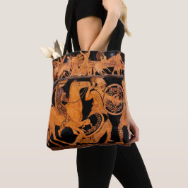 Klassiskt Vas Art Tote, antika grekiska rödFigur Tygkasse