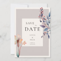 Klassiskt vattenfärgsblått Löv minimalistiskt Bröl