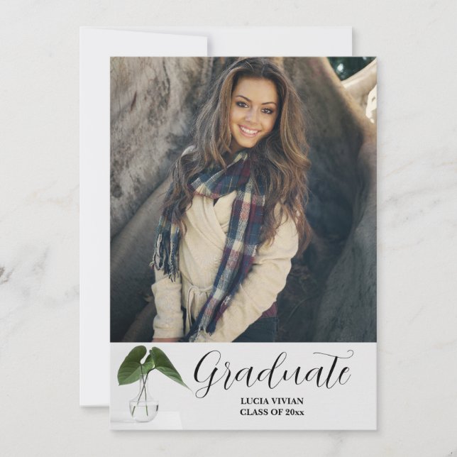 Klassiskt växlingsskript 5 fotominne Studenten Inbjudningar (Framsida)