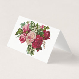 Klassiskt Victorian Ro Lily i Valley Romantik Kort