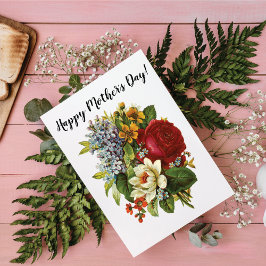 Klassiskt Victorian Ro Lily i Valley Romantik Kort