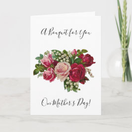 Klassiskt Victorian Ro Lily i Valley Romantik Kort