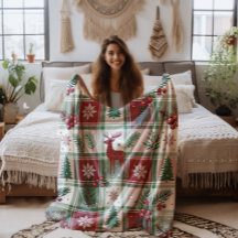Klassiskt Vintage jul Plaid & Holly Mönster