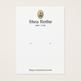 Klassiskt Visning för Guld-monogram Visitkort